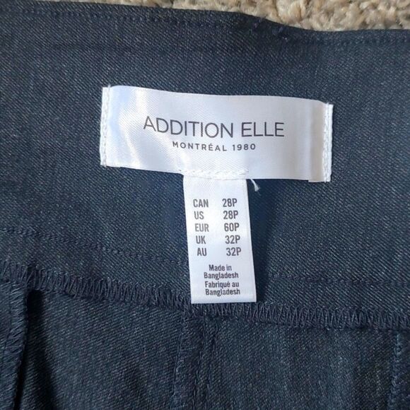 New With Tag Addition Elle Plus Size 28 Petite Dark Grey Straight Leg Ankle Pant - Picture 10 of 14